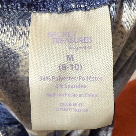 Secret Treasures Women's Sz M 8/10 Warm Weather Sleepwear 2 Piece Set - Picture 7 of 7